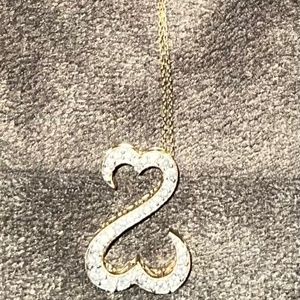 1ct yellow gold Jane Seymour Open Heart Necklace